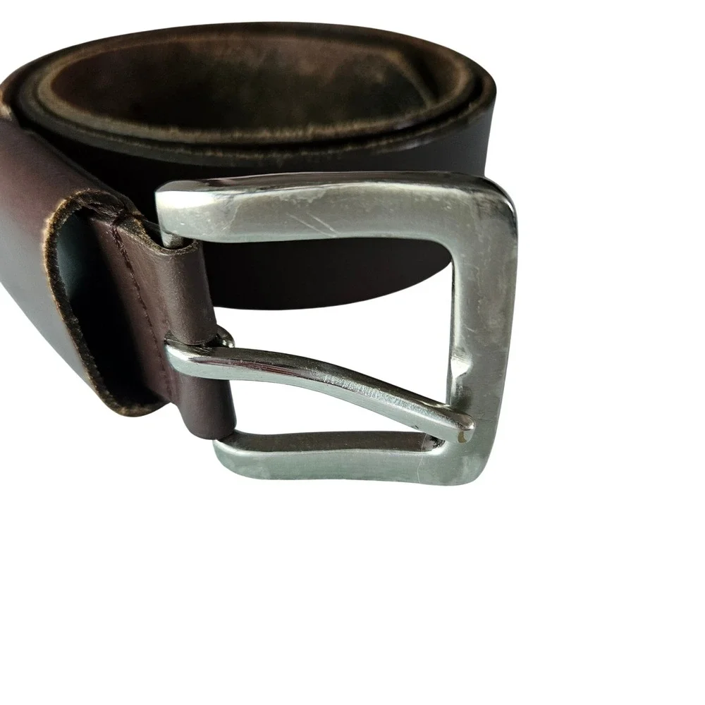 Genuine Leather Belt Brown Made in India Men's Size 36 Casual Jean Belt